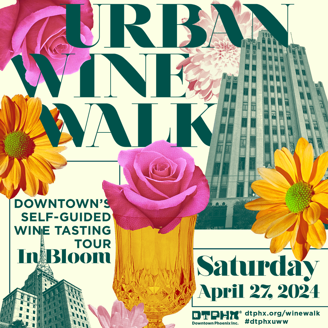 DTPHX Urban Wine Walk Poster Image